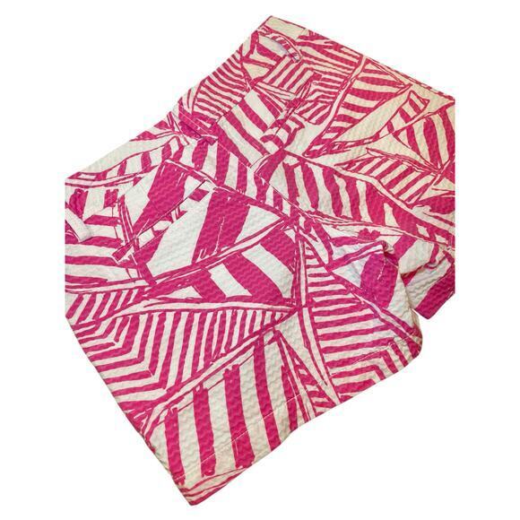 Lilly‎ Pulitzer Women 2 Shorts Pink & White Callahan 5" Yacht Sea Print Nautical - Picture 10 of 11